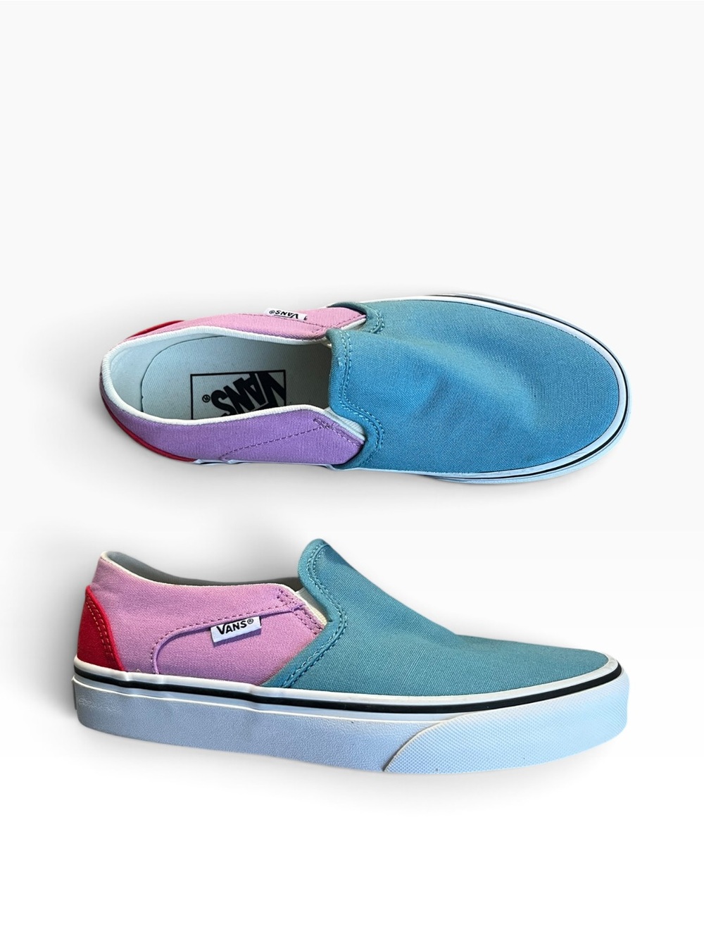 NWOT Women’s Vans Asher Slip-On Colorblock Sneaker